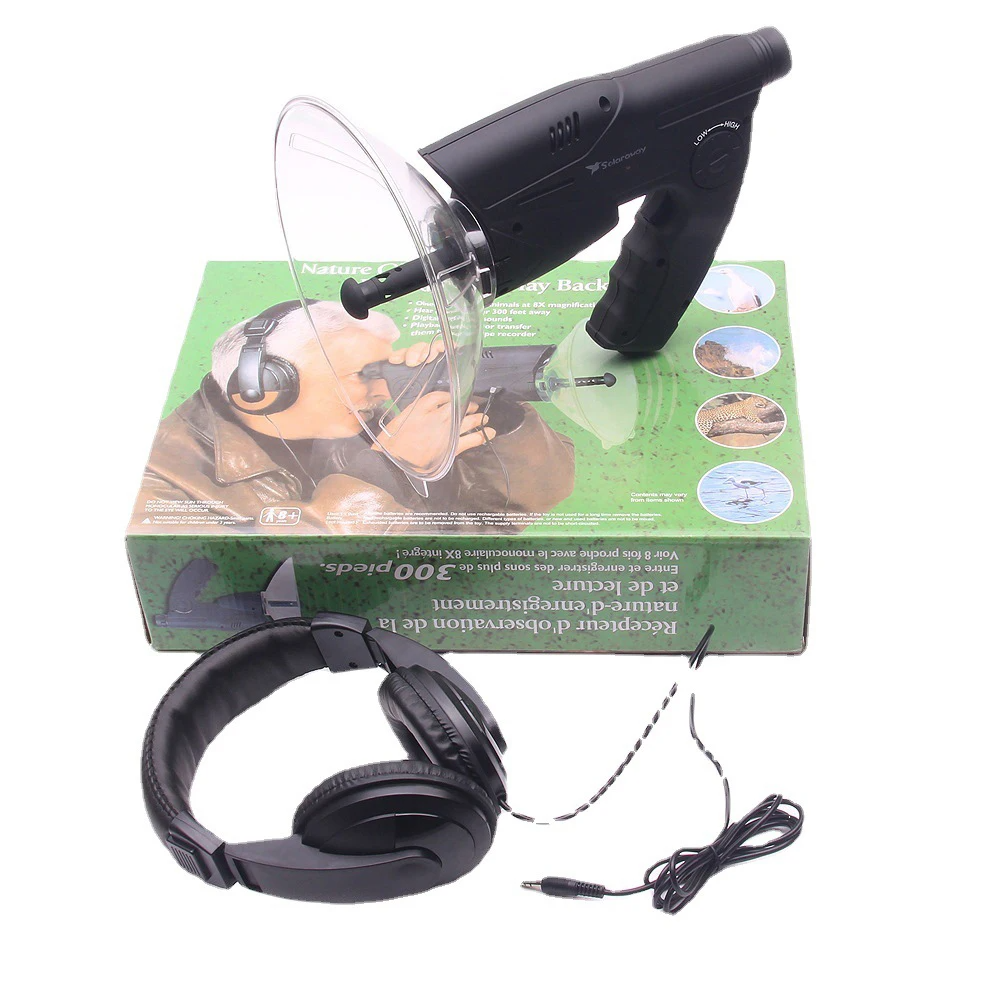 Microphone Parabolique avec Télescope Longue Distance