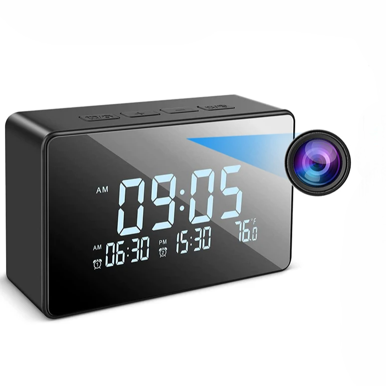 Réveil WiFi HD 1080P avec Caméra Caché