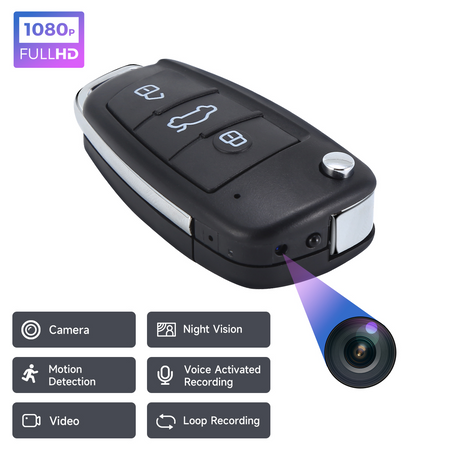 Caméra Clé de Voiture HD 1080P