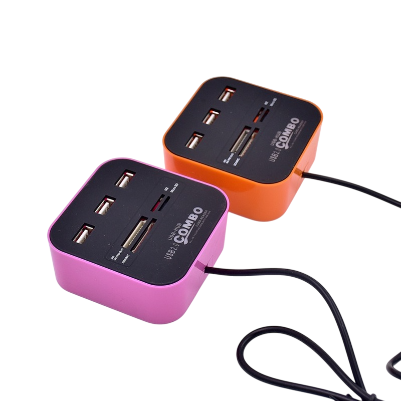 Hub USB 2.0 avec Lecteur de Cartes