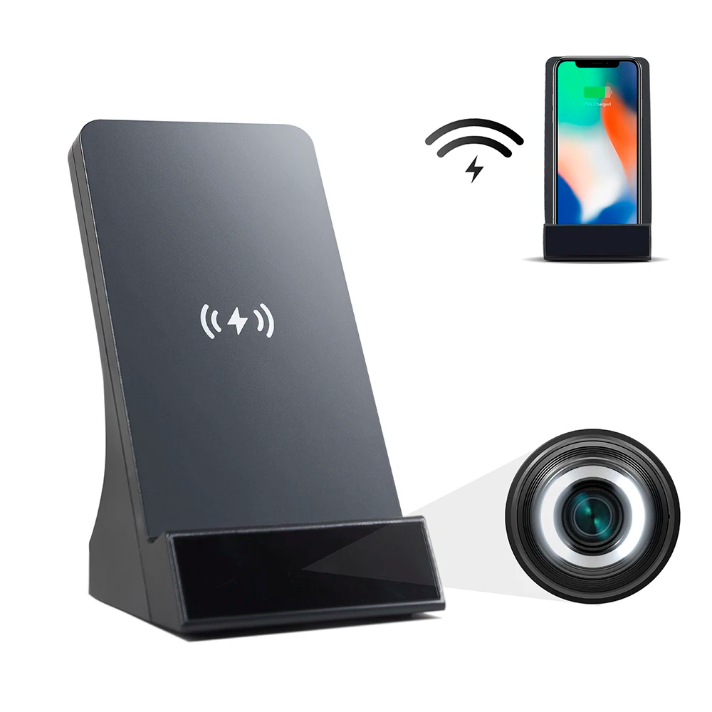 Caméra Cachée Chargeur Sans Fil WiFi HD 1080P