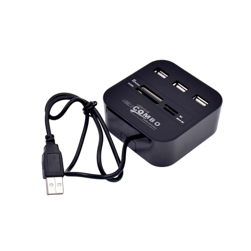 Hub USB 2.0 avec Lecteur de Cartes