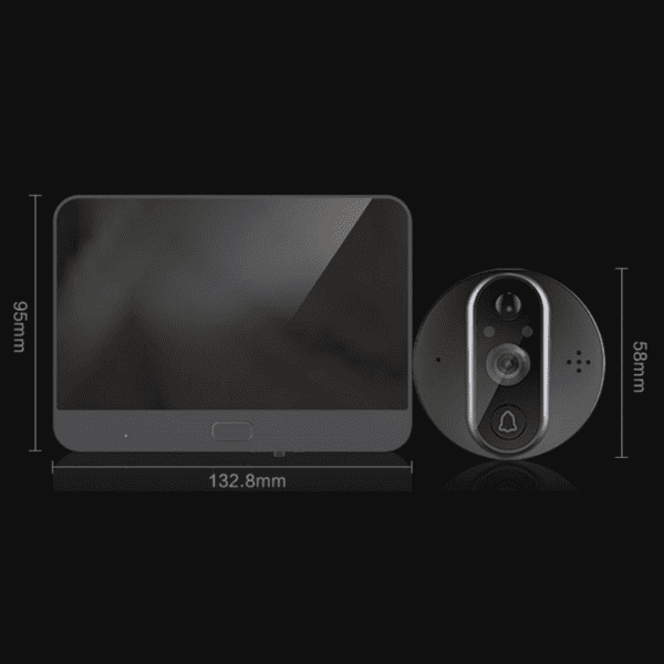 Interphone vidéo wifi avec œil de judas caméra Full HD 1080p et sonnette intégrée