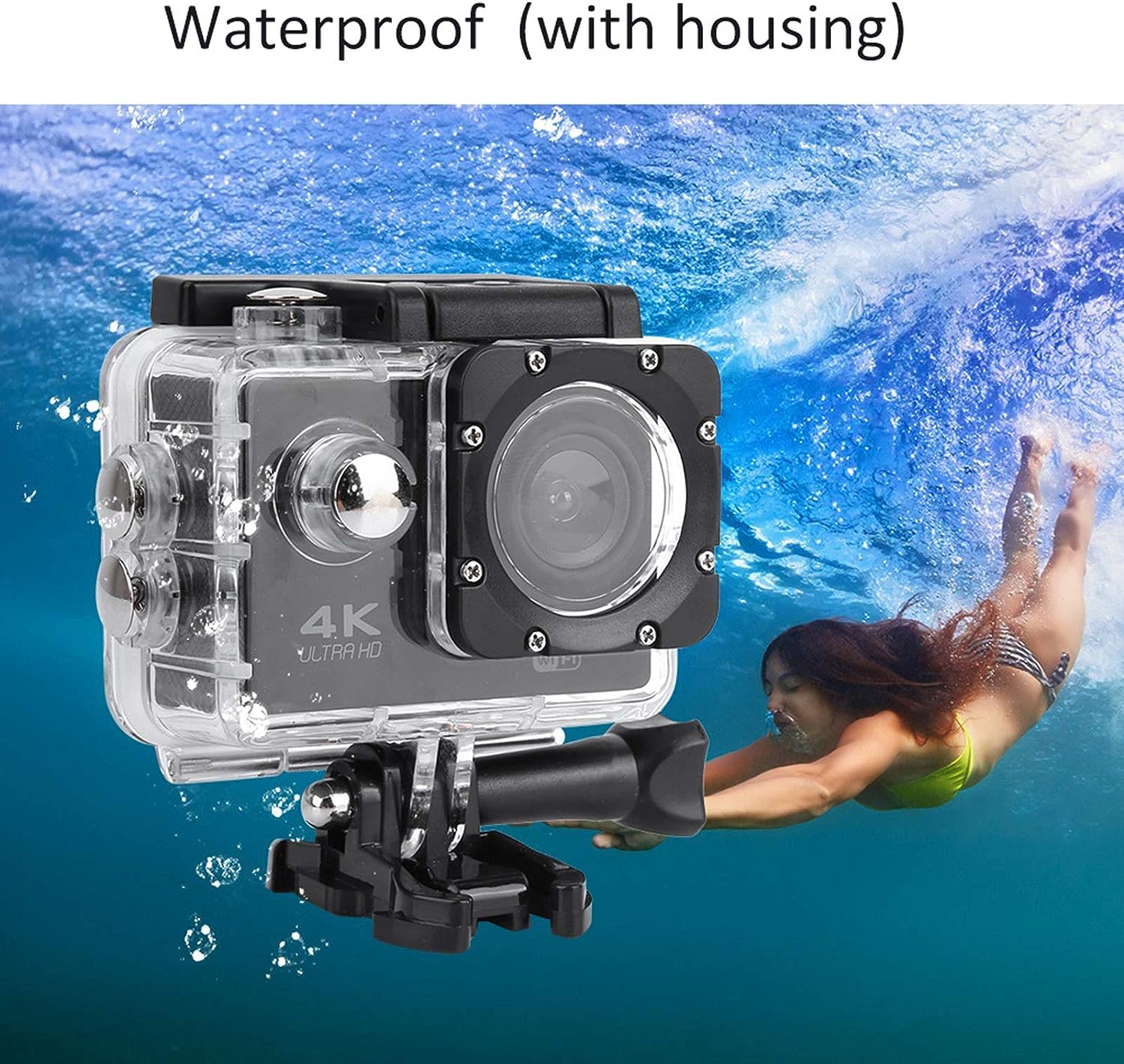 Caméra de sport 4K WIFI mini DV extérieure, Imperméable haute définition plongée