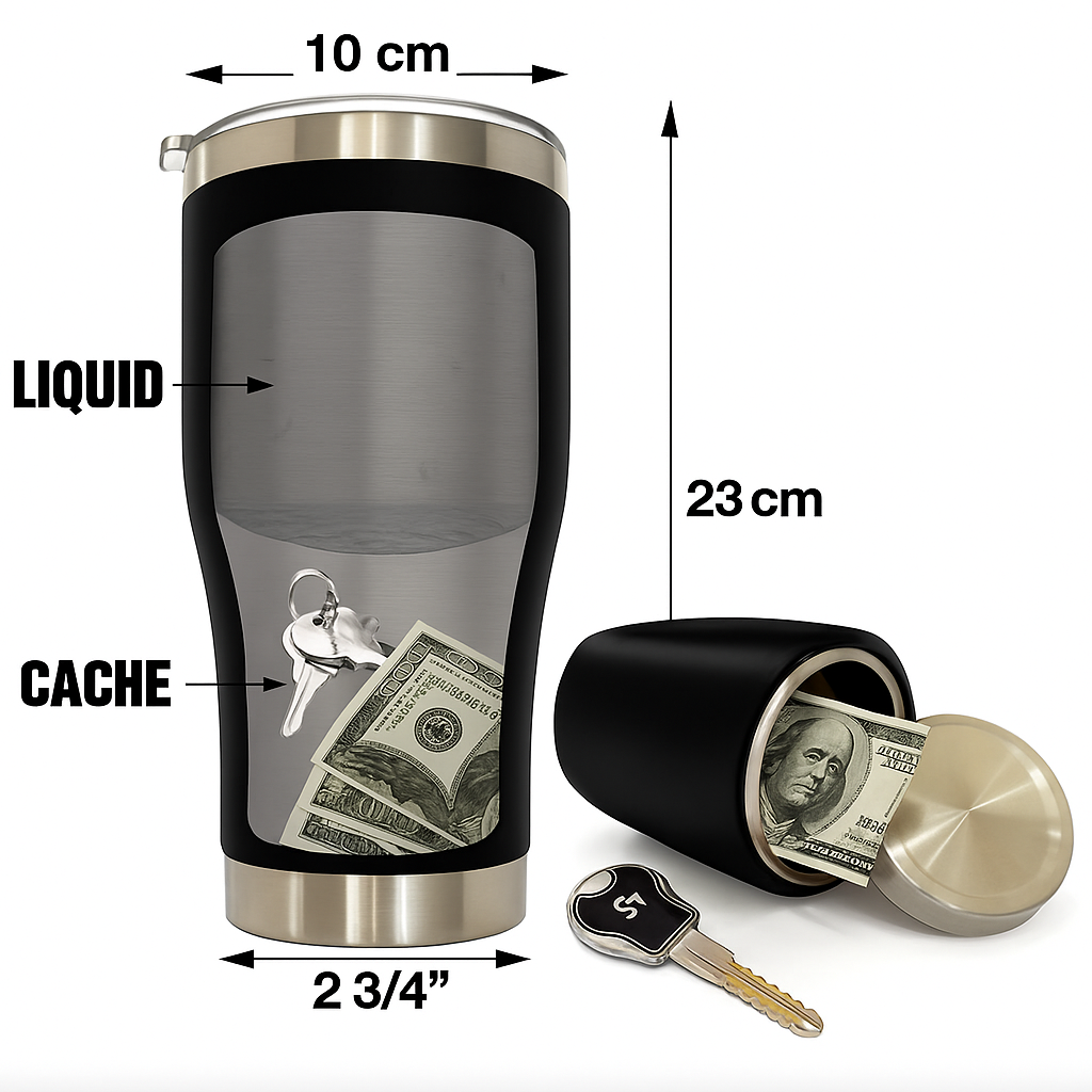 Gobelet Isotherme Secret avec Compartiment Caché
