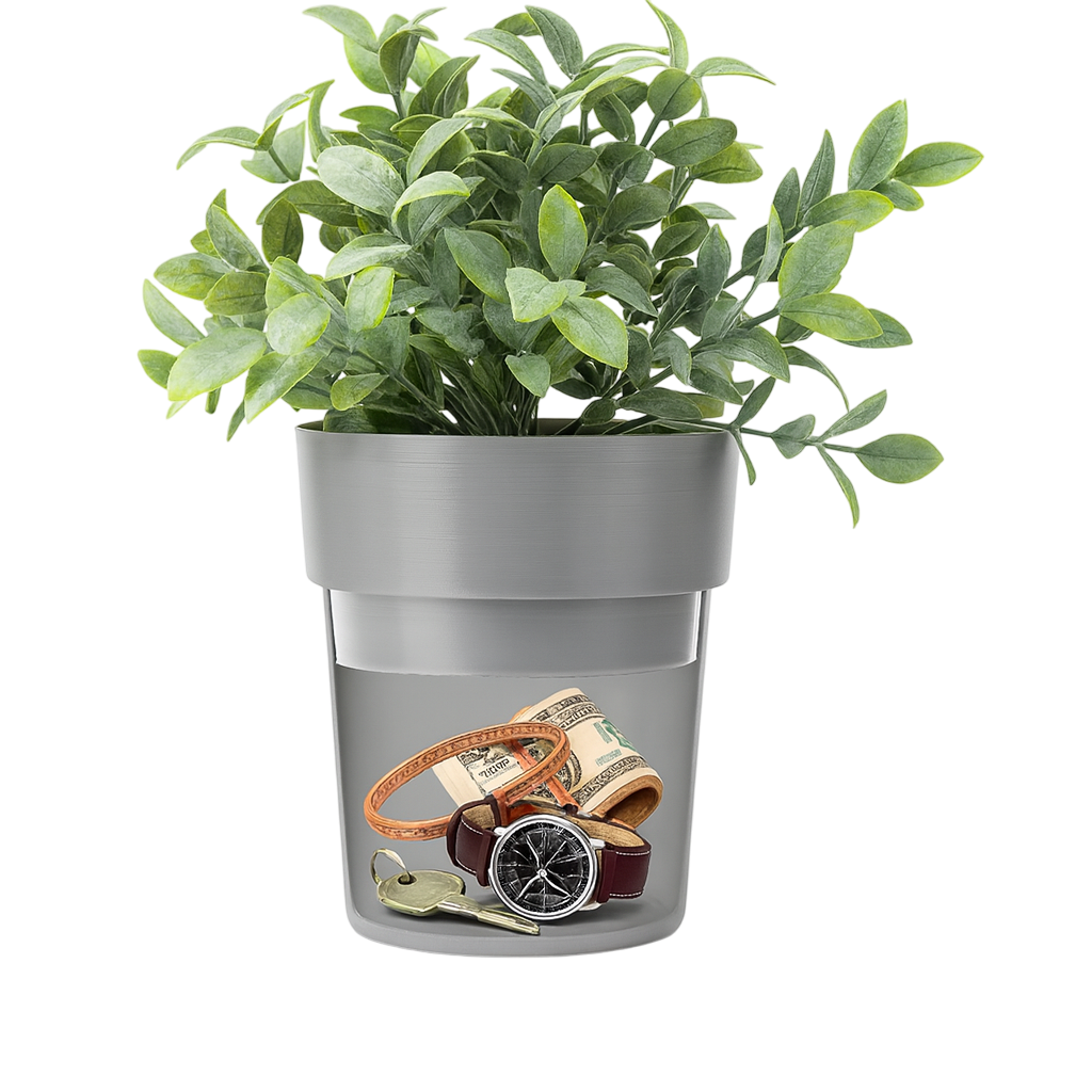 Pot de Fleur avec Compartiment Secret