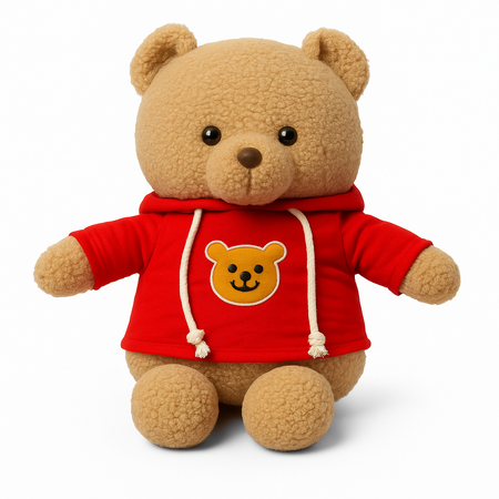 Nounours Doux avec Cache Secret à Fermeture Éclair