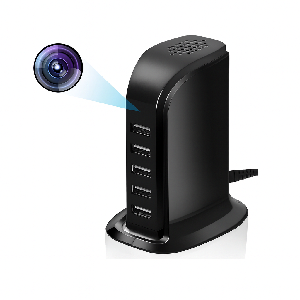 Chargeur USB Multiple avec Caméra WiFi Intégrée
