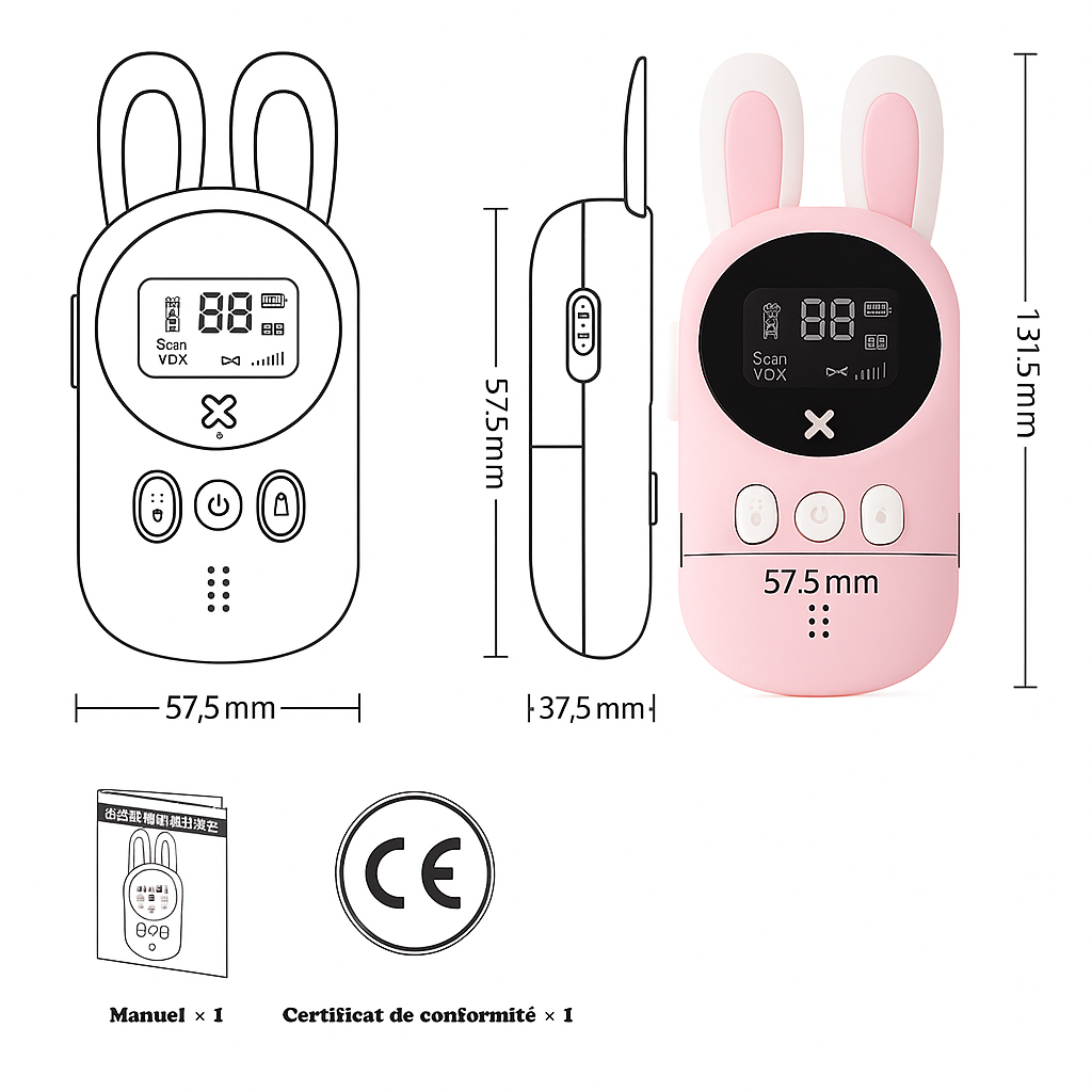 Talkie-Walkies Enfants (2 pièces)