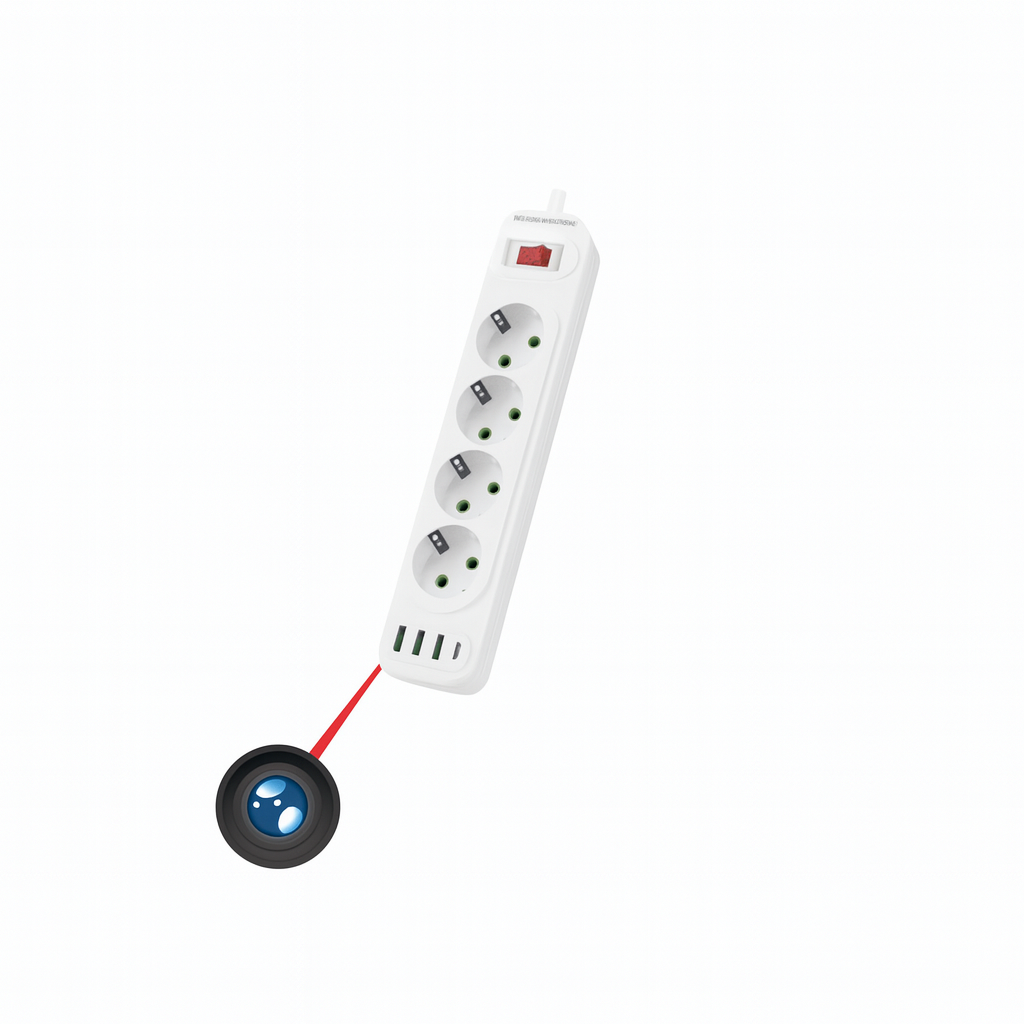 Multiprise avec caméra cachée WiFi (US Standard)
