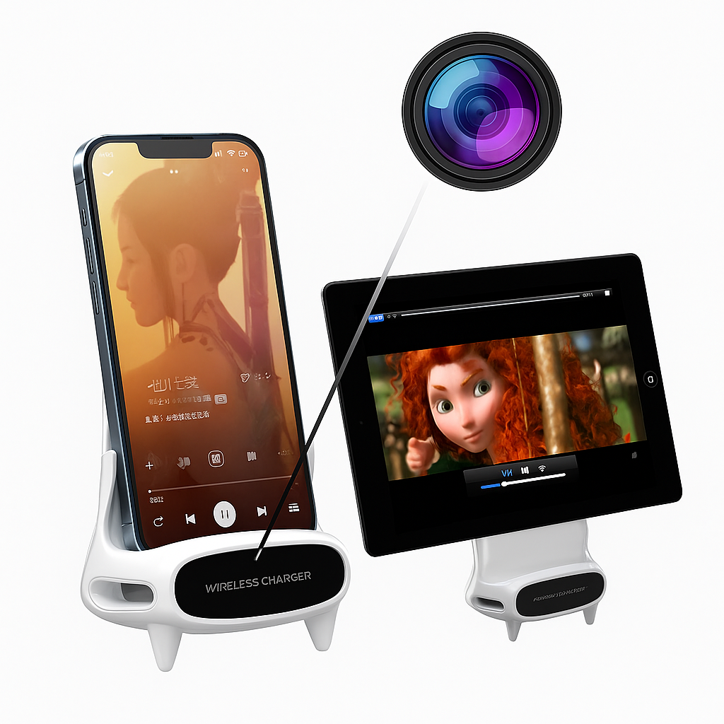 Chargeur téléphone sans fil caméra WiFi