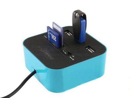 Hub USB 2.0 avec Lecteur de Cartes et Ports Combo