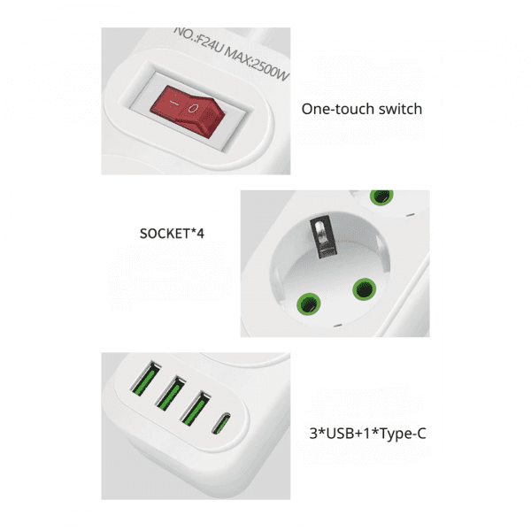 Multiprise avec caméra cachée WiFi (US Standard)